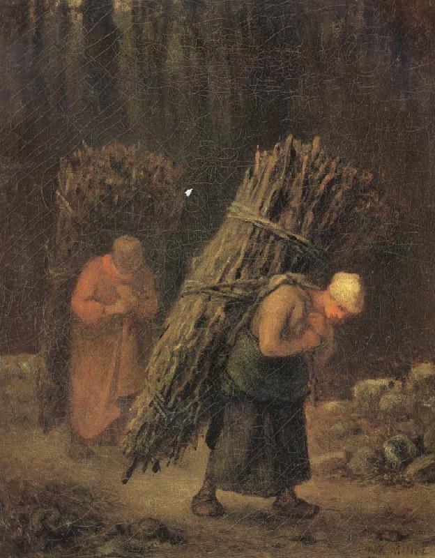 Jean Francois Millet Peasant Women Carrying Faggots oil painting image